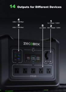 Zeconex 2400W Portable Power Station5