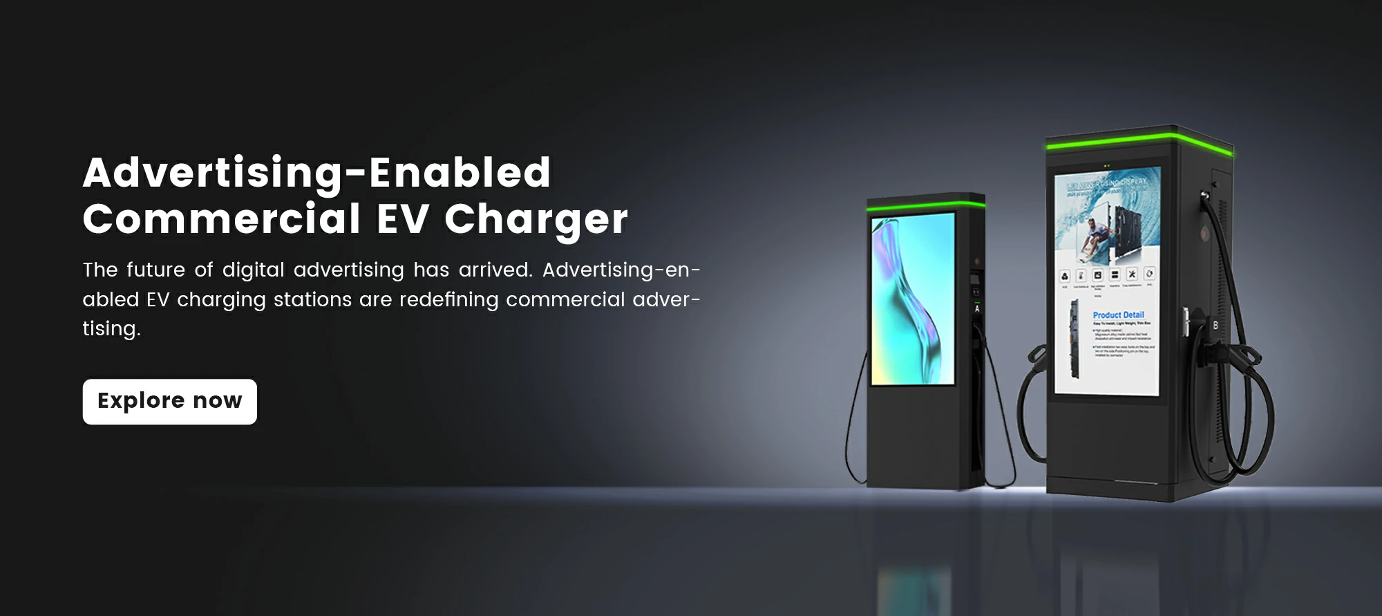 Advertising-Enabled Commercial EV Charger