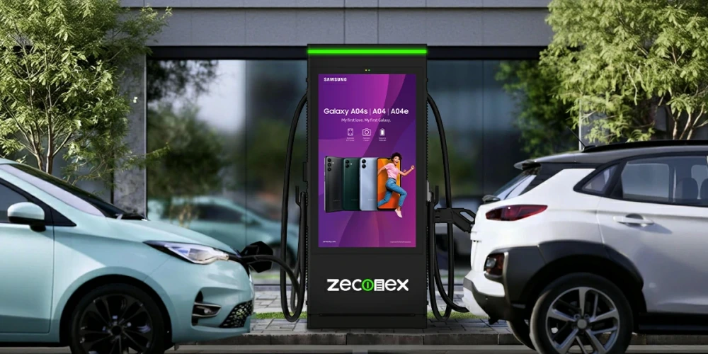 commercial advertising dc ev charger solution 60kw 160kw shopping malls