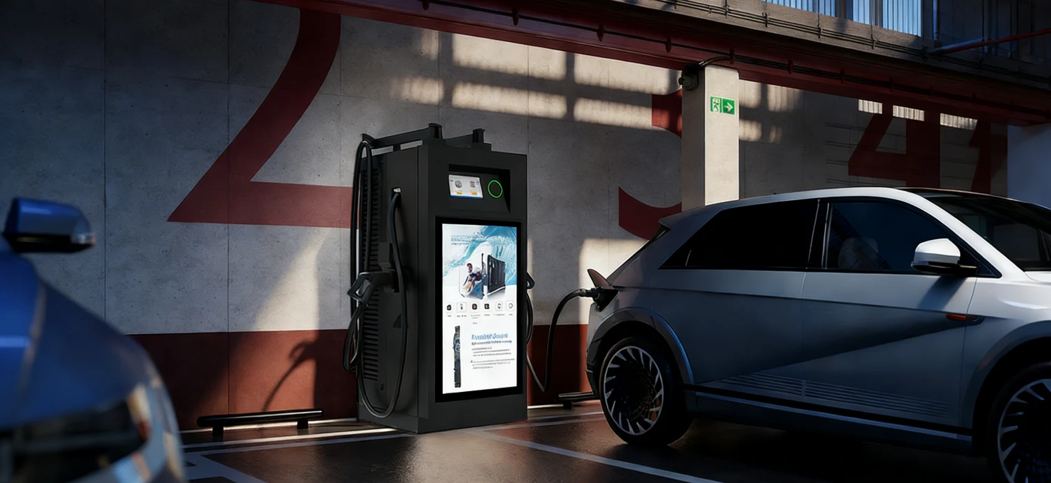 commercial advertising dc fast charger 60 180kw