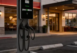 dual pro ac ev charging station shopping mall