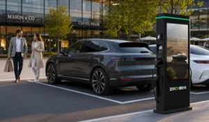 ev chargers display advertisements