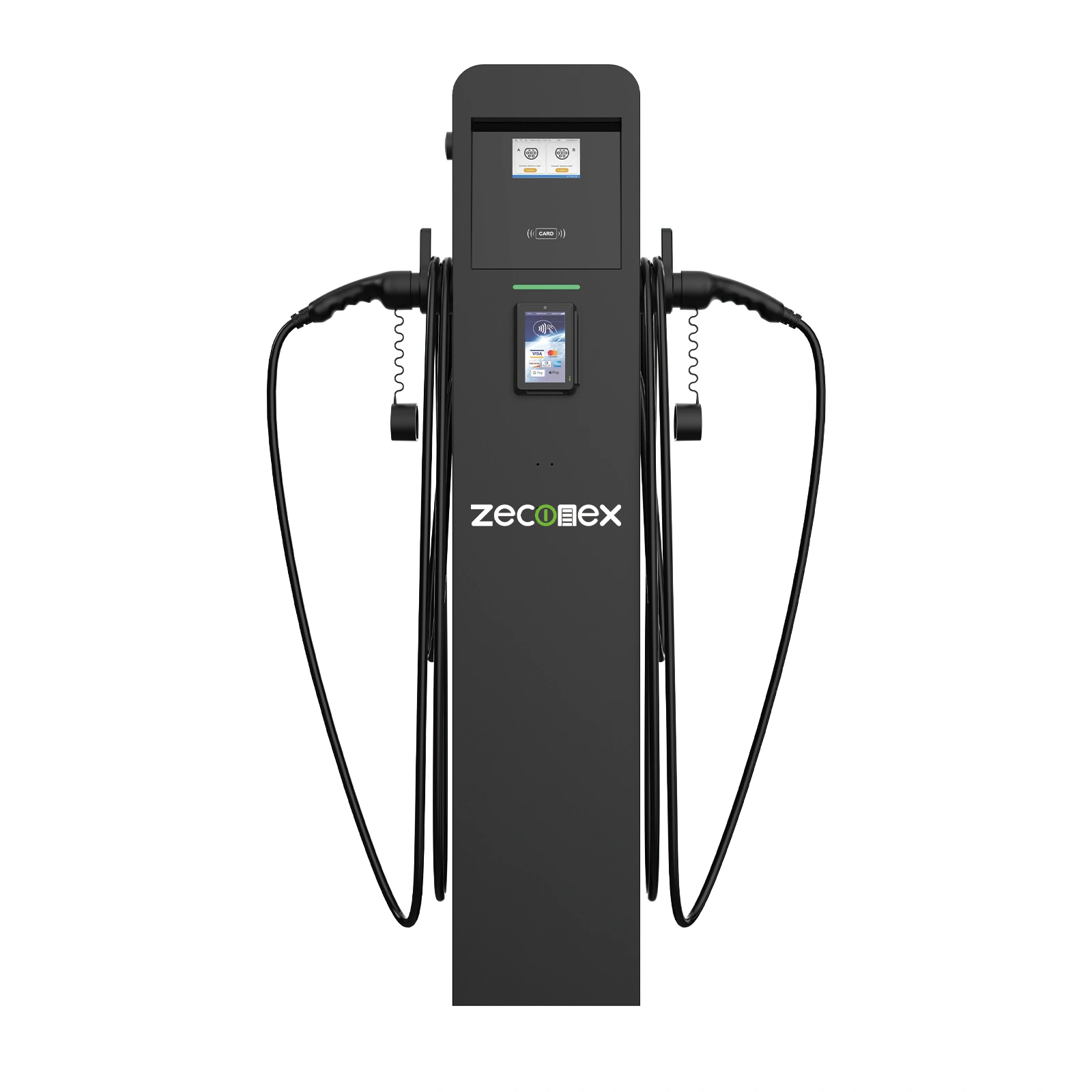 twin pedestal commercial ev charger